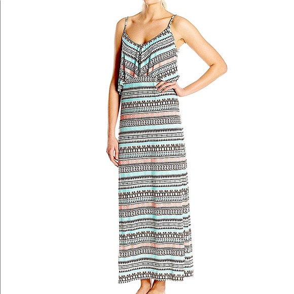 EUC Kenneth Cole Reaction Soft & Stretchy Pullover Boho Maxi Dress X-LARGE - Picture 2 of 3